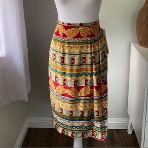 Krass & Co NWT silk tribal print skirt
